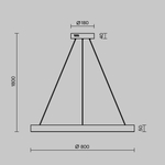Подвесной светодиодный светильник Maytoni Saturno MOD415PL-L60BS4K