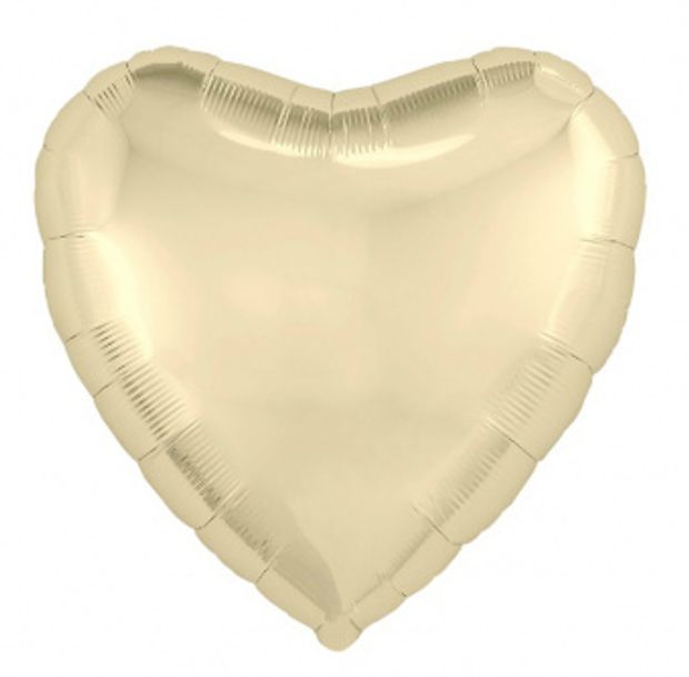 Ag Шар Сердце 19''/46 см, Шампань (БГ-15)
