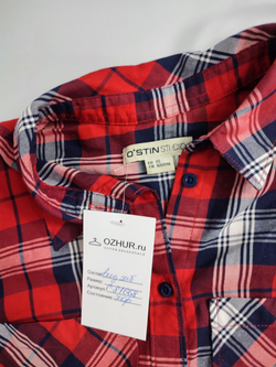 Рубашка Ostin в клетку 42 размер
