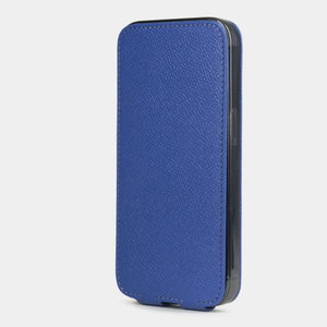 Чехол для iPhone 15 Pro из кожи сафьяно, ярко синего цвета
