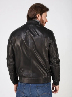 Кожаная куртка демисезонная бомбер