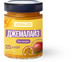 Джем, Джемалайз VEGALIZE, Манго-маракуйя, без сахара, низкокалорийный, фитнес-продукт, для похудения, постный