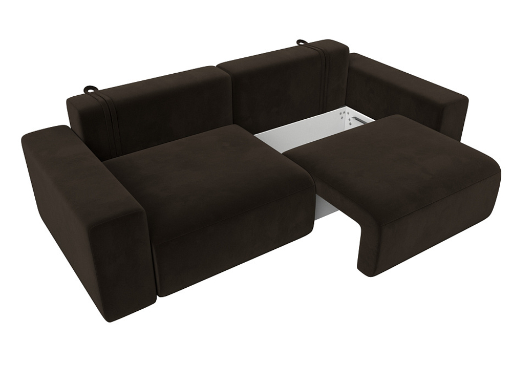 Диван прямой Лига-036 НПБ Классик МИКРОВЕЛЬВЕТ Коричневый