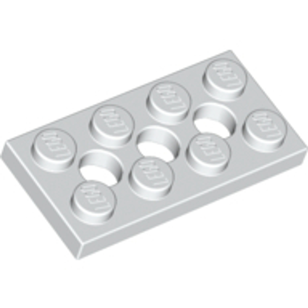 Lego Плитка 2x4 с 3 отверстиями (белый) 3709b / 370901
