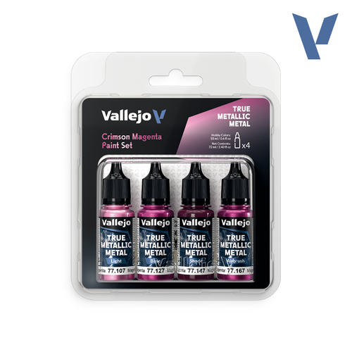 Vallejo True Metallic Metal - набор Crimson Magenta