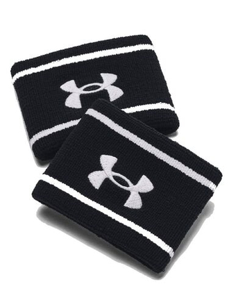 Напульсник теннисный Under Armour Striped Performance Terry Wristbands - черный