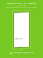 Сатиновый натяжной потолок 1 м2