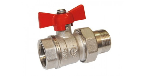 Галлоп Кран шаровой DN-15 СТАНДАРТ 232 бабочка с американкой никель