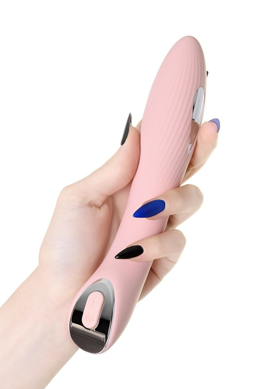 Розовый силиконовый вибратор с электростимуляцией TESLA G-POINT - 21 см. (Цвет: розовый)