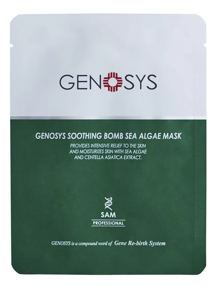Genosys Тканевая маска для лица с экстрактом морских водорослей Soothing Bomb Sea Algae Mask 25г