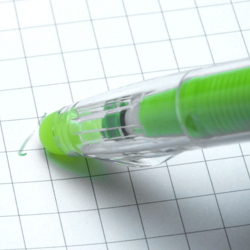 Ручка гелевая стираемая Pilot FriXion Ball Pencil зеленая, процесс стирания