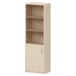 Шкаф комбинированный узкий с тонированным стеклом А-321/А-стл321тон Бук 560x365x2000 Арго