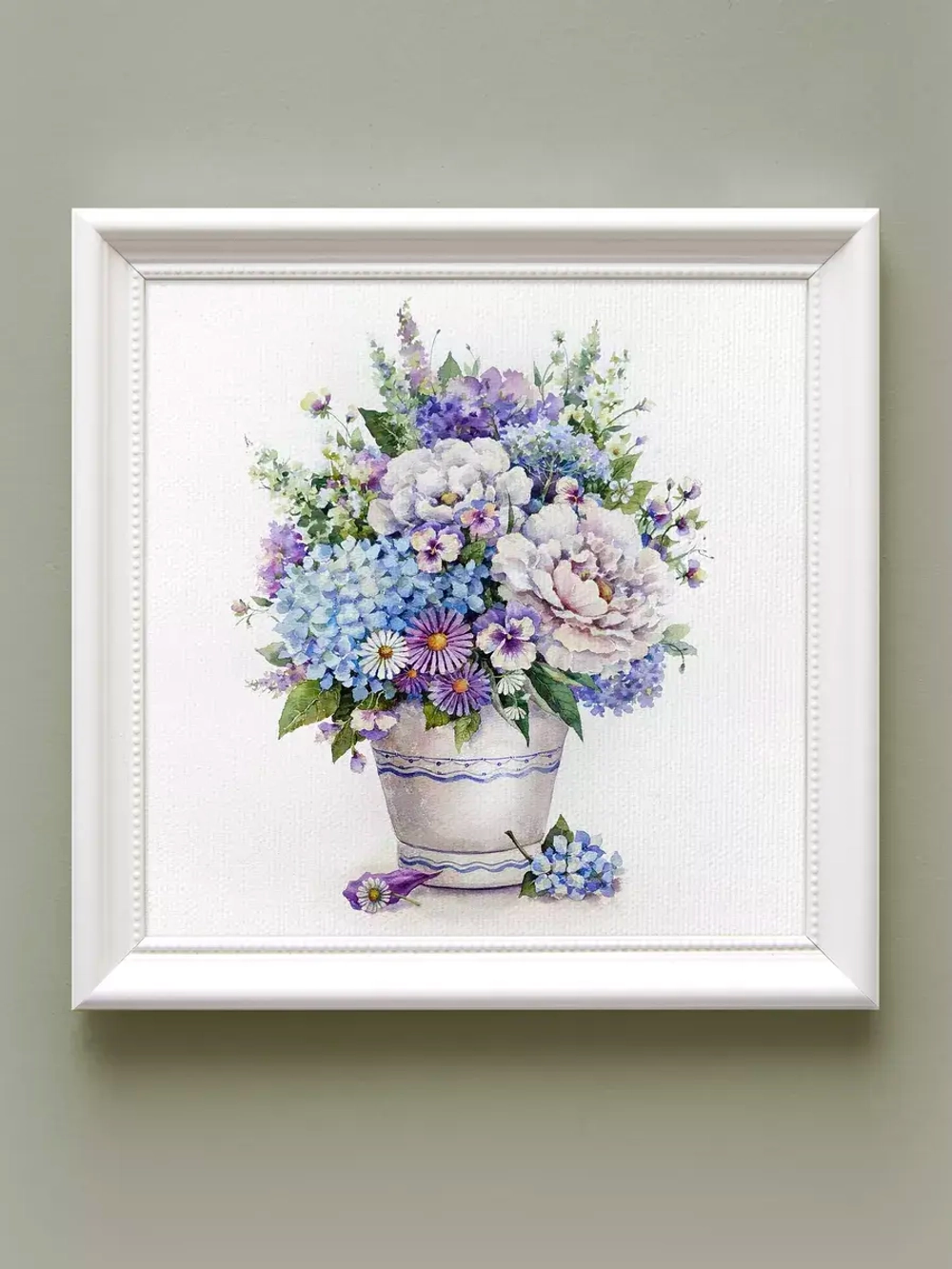 Картины на стену интерьерные на холсте 4 шт, 23*23 см