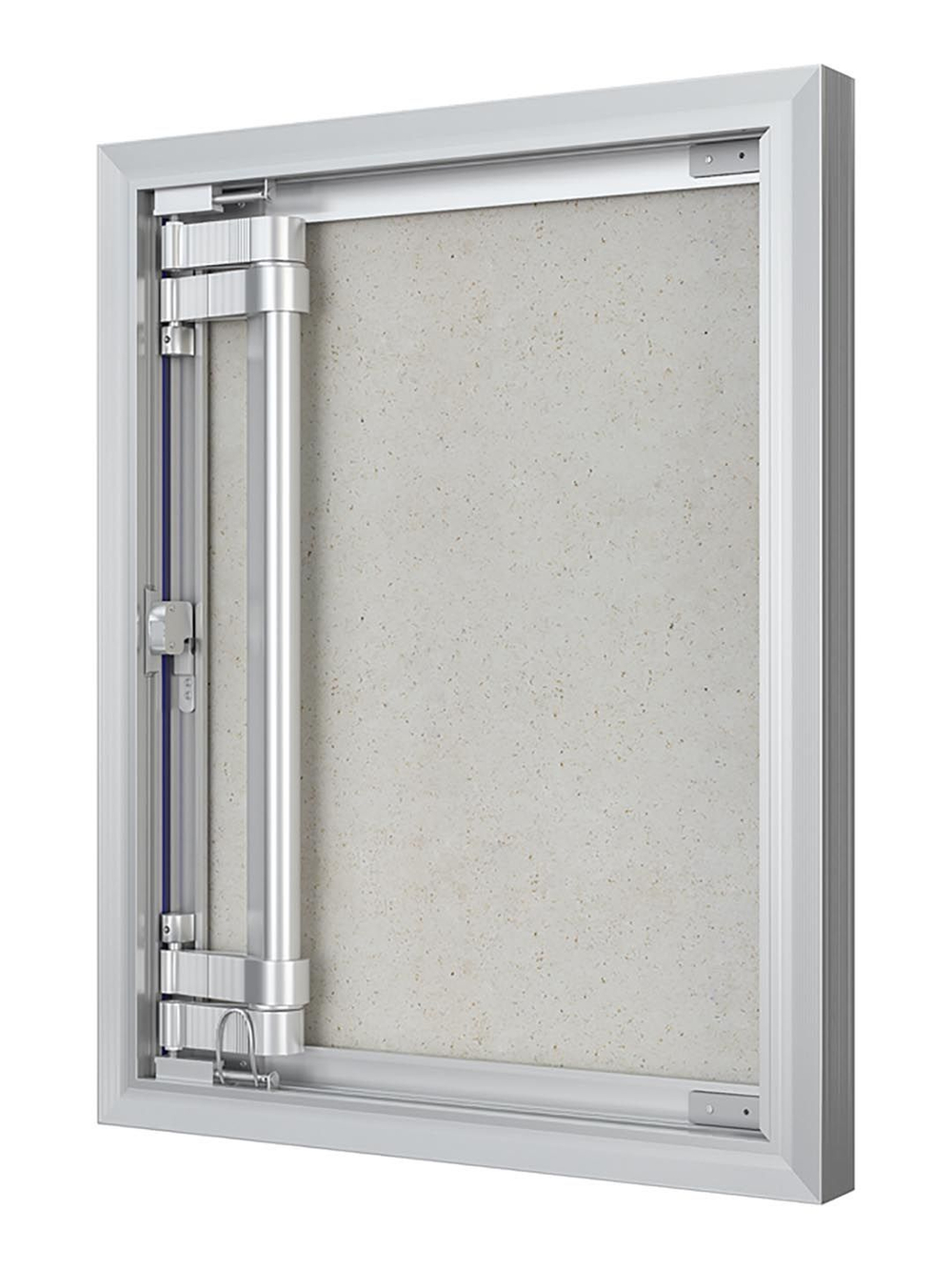 Люк ревизионный D Ceramo Optimum 400х500 скрыт.монтаж петля алюминий EVECS