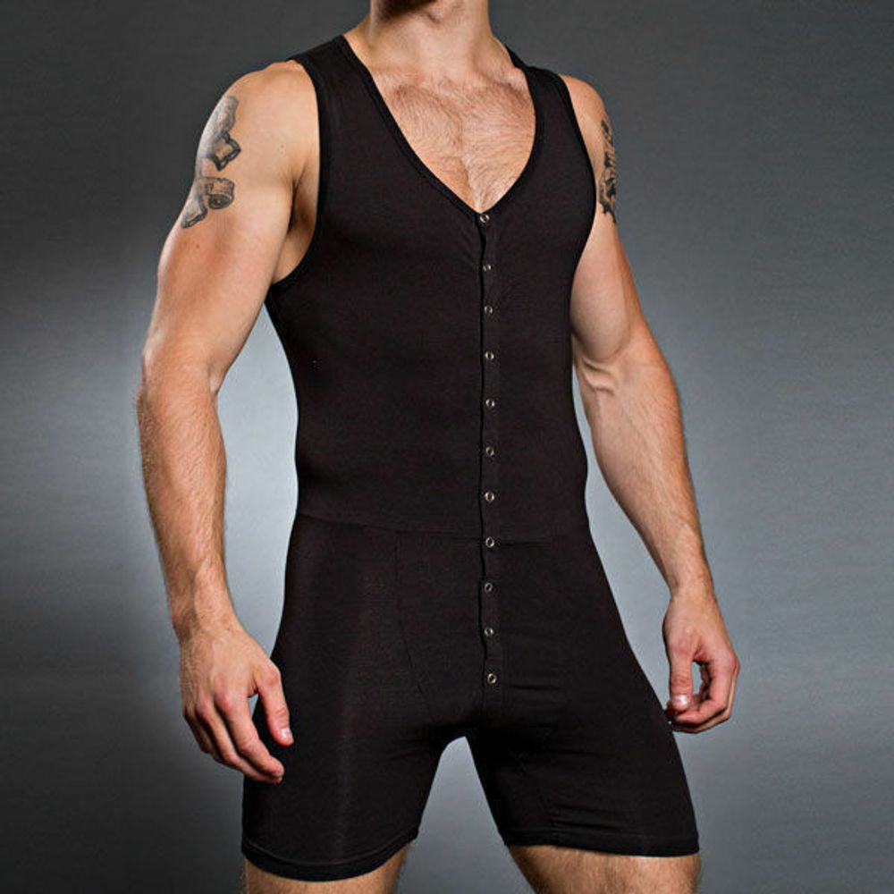 Мужское боди черное Doreanse Man Bodysuit 3010