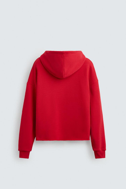 ZARA ХУДИ С ВЫШИВКОЙ © OTIS KWAME KYE QUAICOE, КРАСНЫЙ