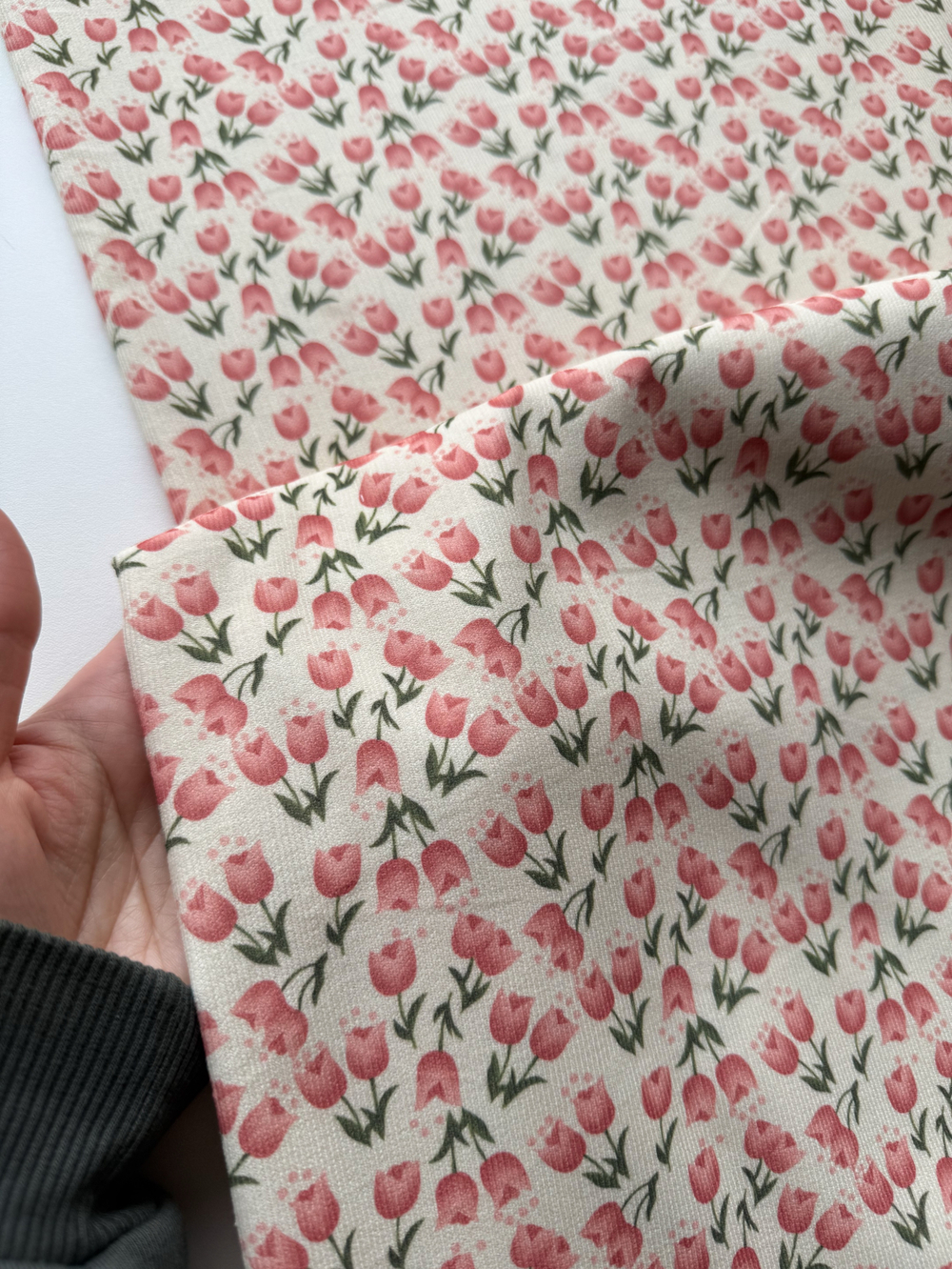 Микровельвет 100% хлопок Тюльпаны