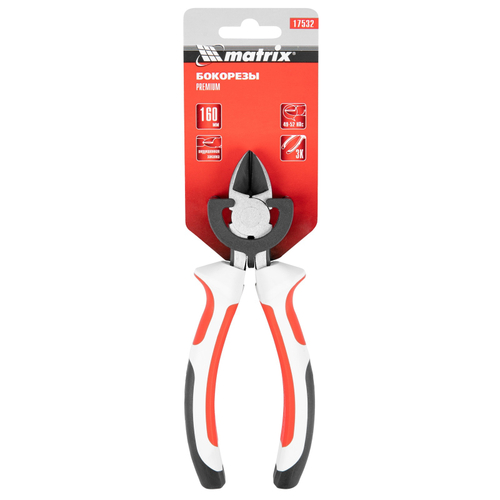 17532 Бокорезы Premium, 160 мм, трехкомпонентные рукоятки//