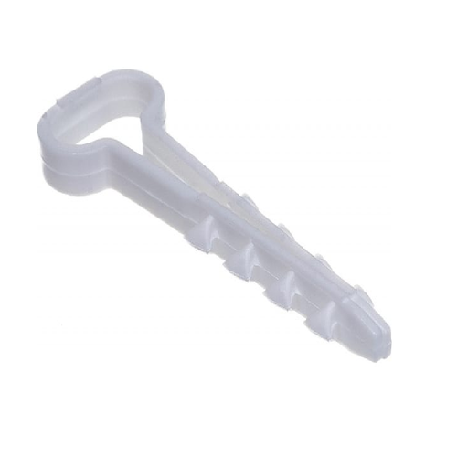 EKF Дюбель-хомут нейлон белый  d6х12мм плоский кабель 100шт/упак