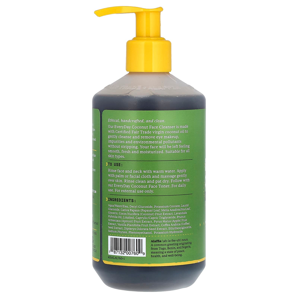 Alaffia, Everyday Coconut, очищающее средство для лица, 355 мл (12 жидк. унций)