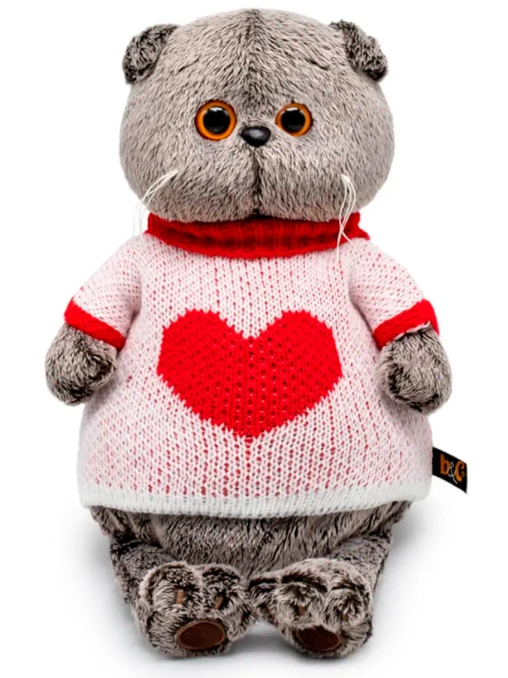 Мягкая игрушка Басик в свитере с сердцем Ks19-249