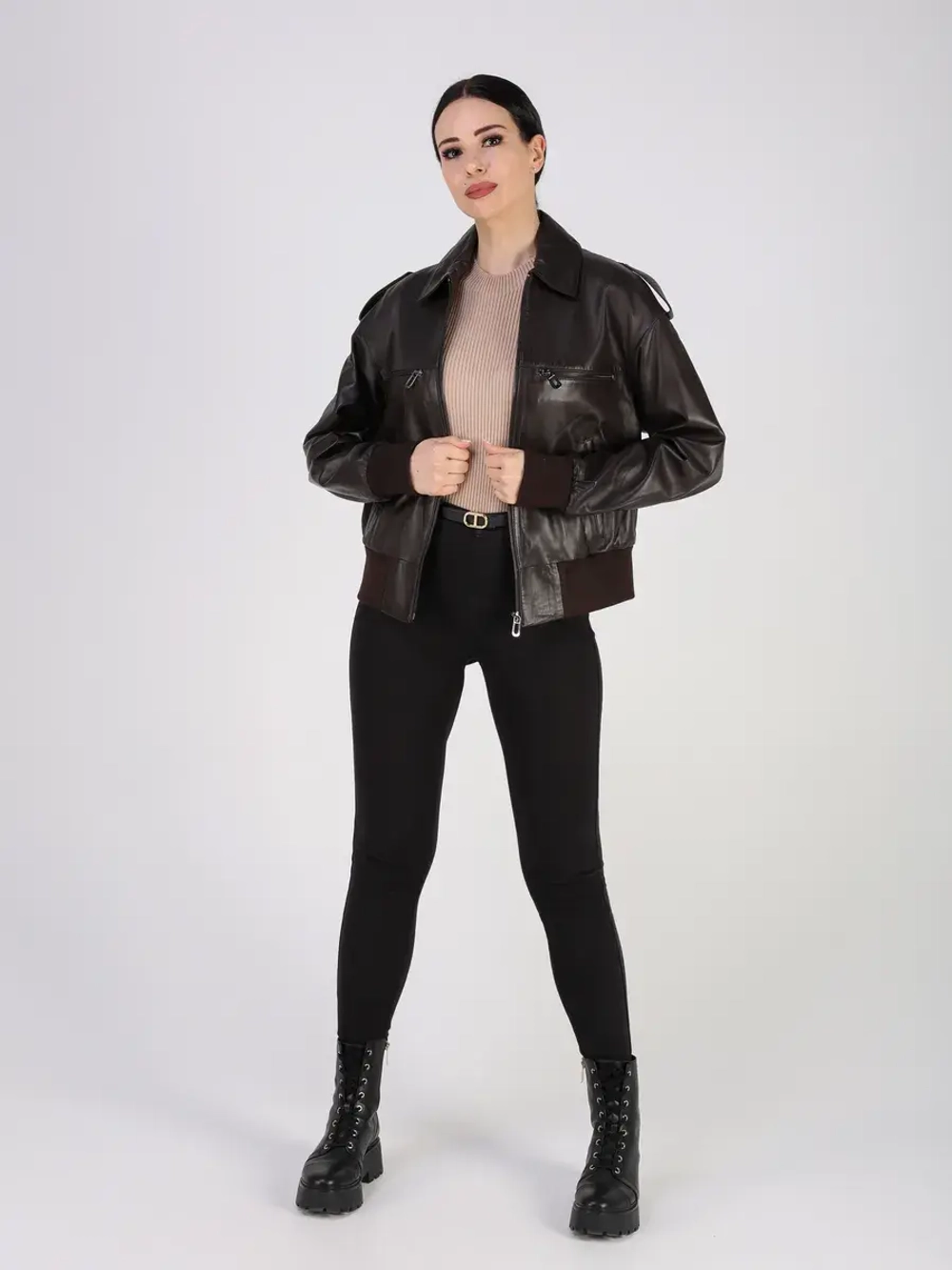 Кожаная куртка демисезонная