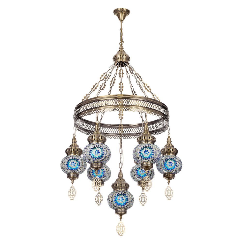 Citilux Каир CL419166 Люстра подвесная Мозаика Синяя