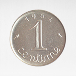 France, 1 Centime 1964 - 5th Republic, XF