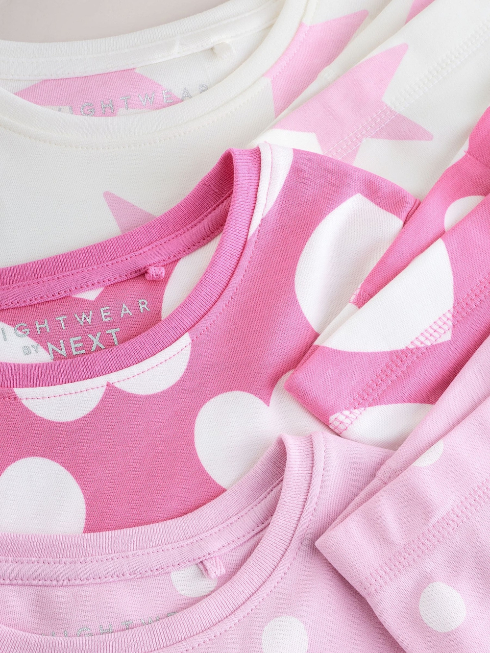 Пижама для девочки Next AB9-326, 3 шт., Розовый, Белый