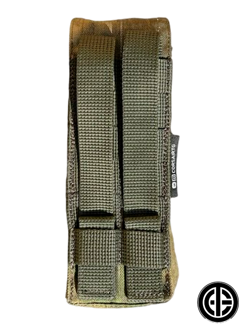 Двойной подсумок Corsair Tactical Gear с клапаном под АК. Мох