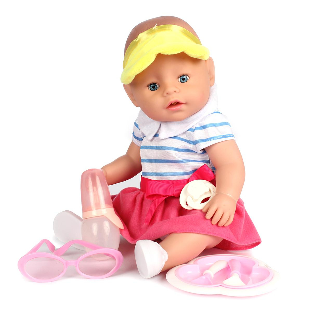 Пупс функциональный с аксессуарами 32см, коробка DH2233B