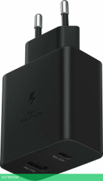 Сетевое зарядное устройство Samsung EP-TA220 черный (EP-TA220NBEGEU)