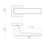 Ручка раздельная K.XM52.DENVER (DENVER XM) SSC/CP-16 сатинированный хром/хром
