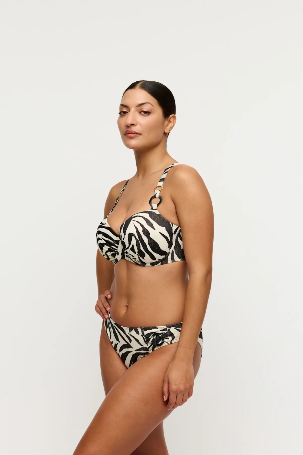 PRIMADONNA Swim Dalice Топ-балконет с поролоновой вставкой, зебровый принт