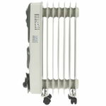 Масляный обогреватель Oasis BВ-15T, 7 секций, 15 м², 3 режима, белый, колеса