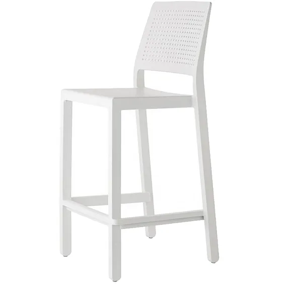 Белый пластиковый полубарный стул Emi | Scab Design | Италия
