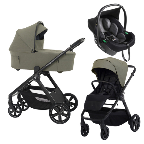 Детская коляска 3 в 1 Espiro Only 2025 и автокресло Pi Black 404 stylish khaki/Чёрный (Black 110)