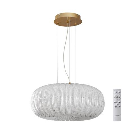 7720/48L PIKO LED SN 572 Светильник металл/стекло/прозрачный/золотой LED 48Вт 3000-6500K D500 IP20 пульт ДУ ANGELO
