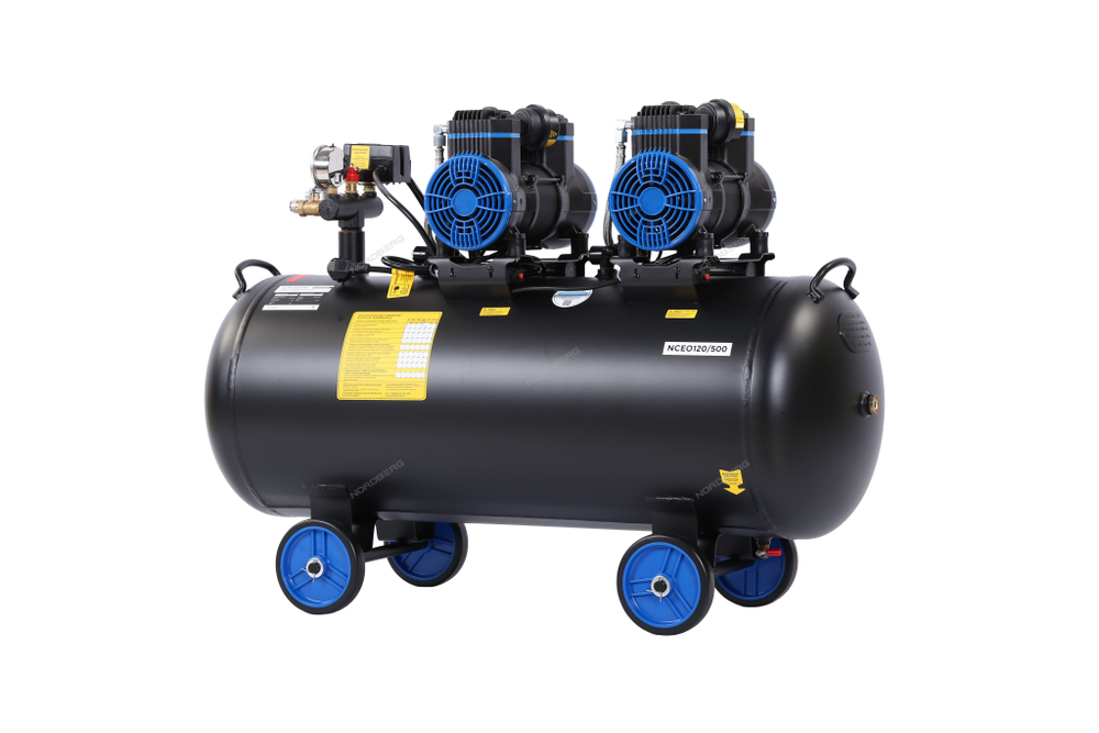 Компрессор безмасляный 220 В, ресивер 125 л, 500 л/мин NORDBERG NCEO120/500