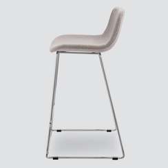 Полубарный стул Neo Soft 65 см, серый, ножки хром