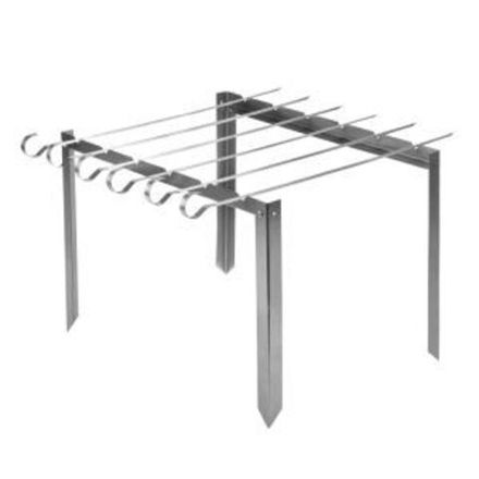 Подставка под шампуры с 6 шампурами в чехле СОКОЛ