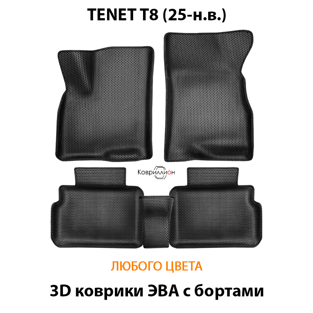 Автомобильные коврики ЭВА с бортами для TENET T8 (25-н.в.)
