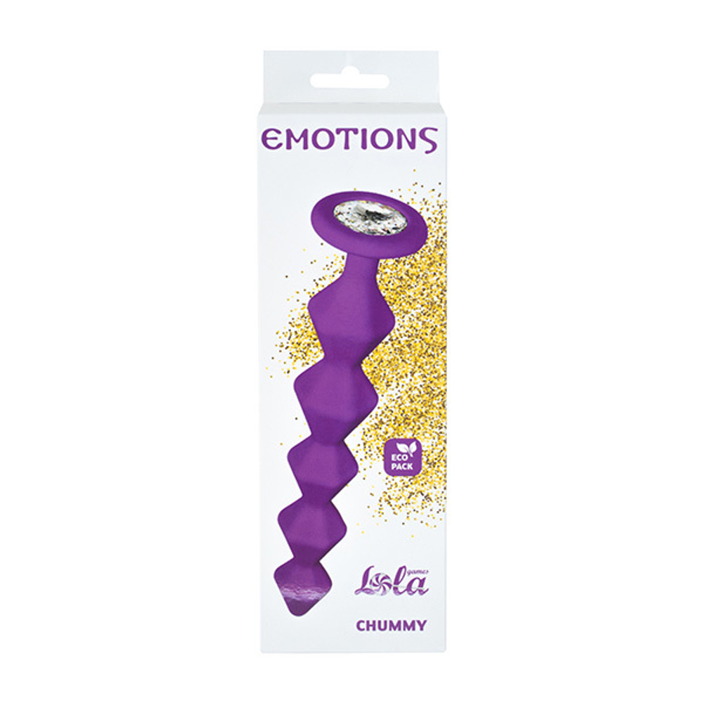 Анальная цепочка 16см с кристаллом Lola Games Emotions Chummy Purple 1401-03lola