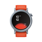 Умные часы CMF Watch Pro 2 by Nothing, изогнутый пепельно-серый безель, оранжевый кожаный ремешок