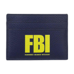 Balenciaga Leather Card Holder Unisex Blue