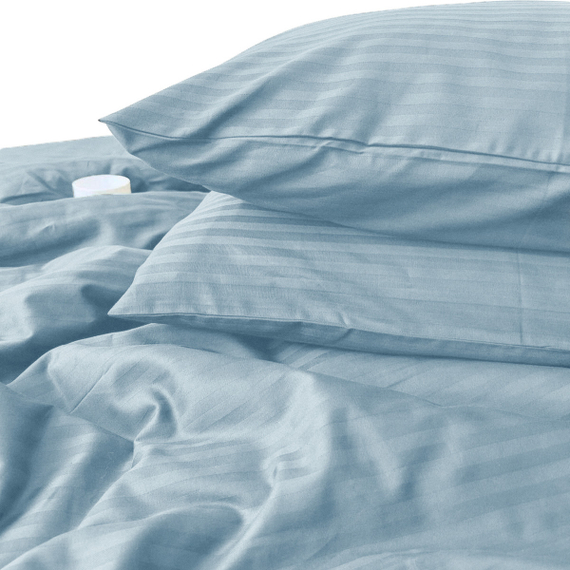 Сатин-страйп &quot;Голубой&quot; | ш.240 см | 130 г/м² | хлопок-100%