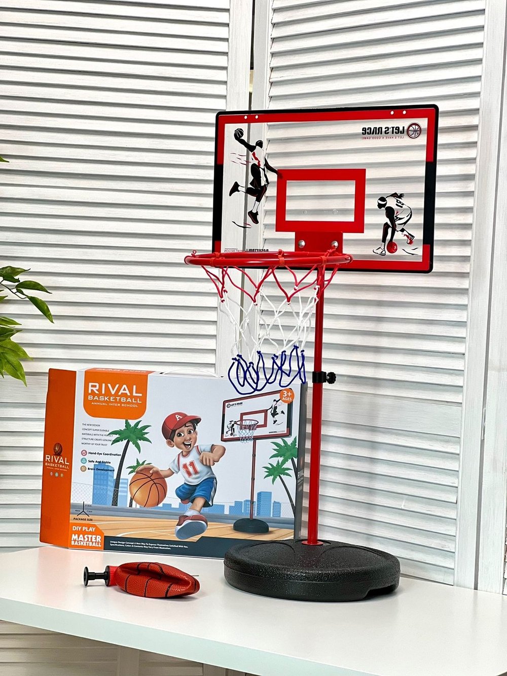 Игровой набор Баскетбольное кольцо 85см на стойке для дома улицы