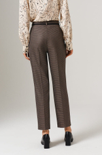 31077 Брюки женские (черно-бежевый)