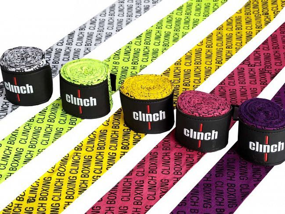 Бинты эластичные Clinch Boxing Crepe Bandage Tech Fix розовые C140