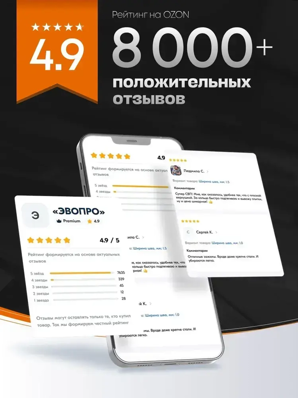 ivk group Зажим для выравнивания плитки 2 мм, 500 шт.